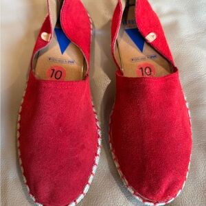 Women’s Summber shoes: Verbenas Carmen Red Leather Suede Flats